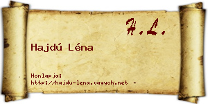 Hajdú Léna névjegykártya