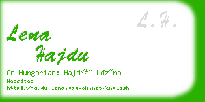 lena hajdu business card